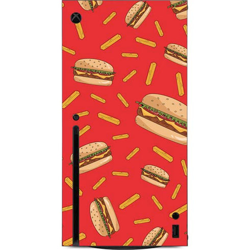 Burgers and Fries Xbox Series X Console Skin