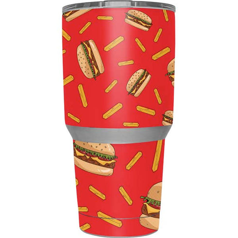 Burgers and Fries Yeti 30oz Rambler Tumbler Skin