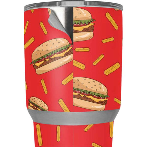 Burgers and Fries Yeti 30oz Rambler Tumbler Skin
