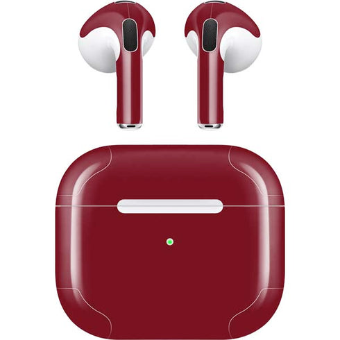 Burgundy Solid Apple AirPods (3rd Gen 2021) Skin