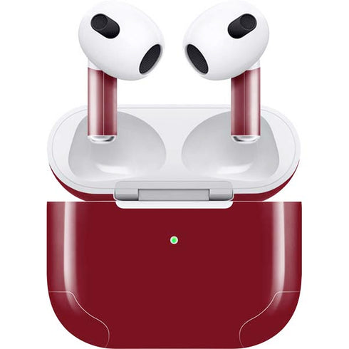 Burgundy Solid Apple AirPods (3rd Gen 2021) Skin