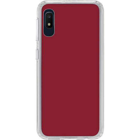 Burgundy Solid Galaxy A10e Clear Case
