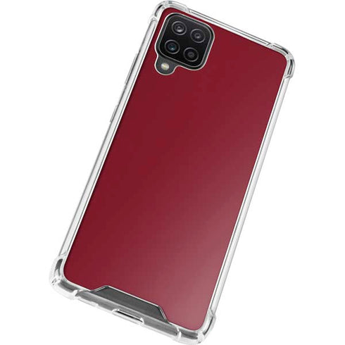 Burgundy Solid Galaxy A12 Clear Case