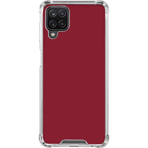 Burgundy Solid Galaxy A12 Clear Case