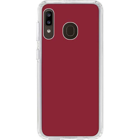 Burgundy Solid Galaxy A20 Clear Case