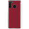 Burgundy Solid Galaxy A21 Clear Case