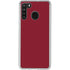 Burgundy Solid Galaxy A21 Clear Case