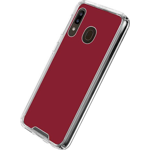 Burgundy Solid Galaxy A30 Clear Case