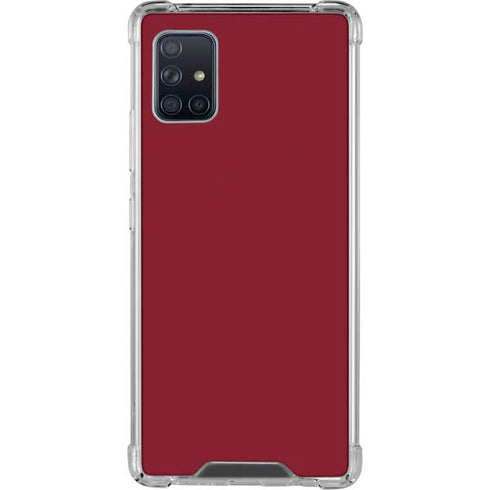 Burgundy Solid Galaxy A51 5G Clear Case