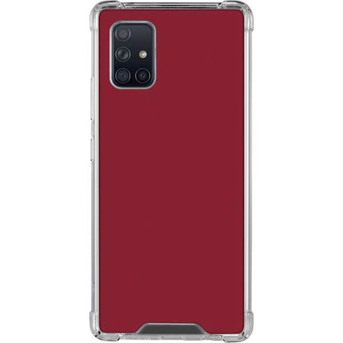 Burgundy Solid Galaxy A71 5G Clear Case