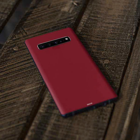 Burgundy Solid Galaxy S10 Plus Skin