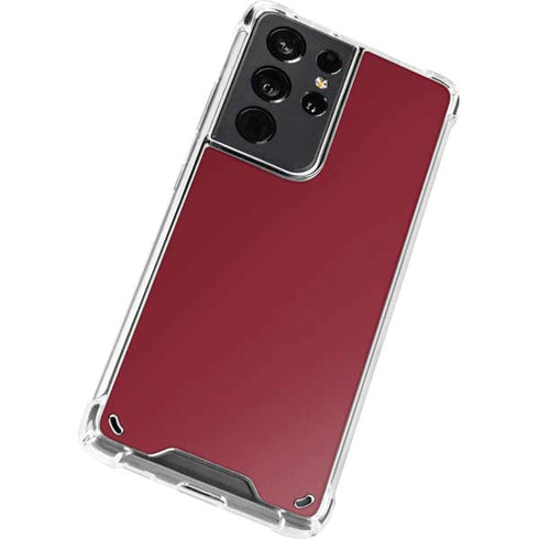 Burgundy Solid Galaxy S21 Ultra 5G Clear Case