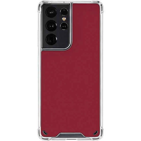 Burgundy Solid Galaxy S21 Ultra 5G Clear Case