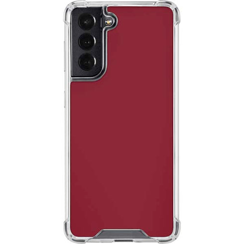Burgundy Solid Galaxy S22 Clear Case