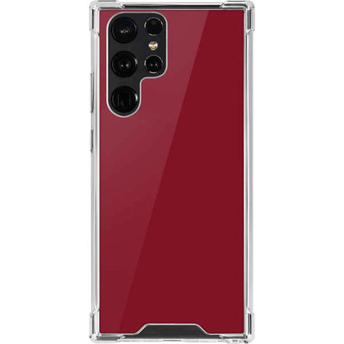 Burgundy Solid Galaxy S22 Ultra Clear Case