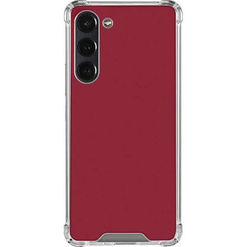 Burgundy Solid Galaxy S23 Plus Clear Case