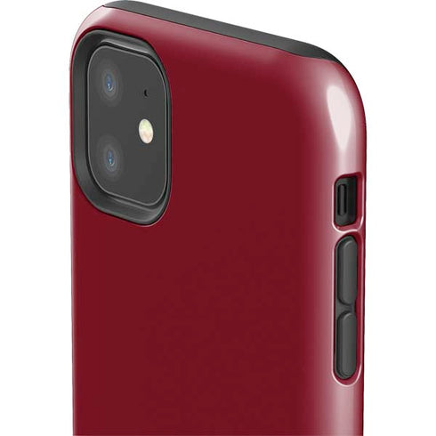 Burgundy Solid iPhone 11 Impact Case