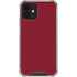 Burgundy Solid iPhone 12 Clear Case