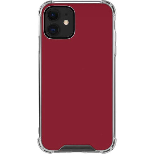 Burgundy Solid iPhone 12 Mini Clear Case