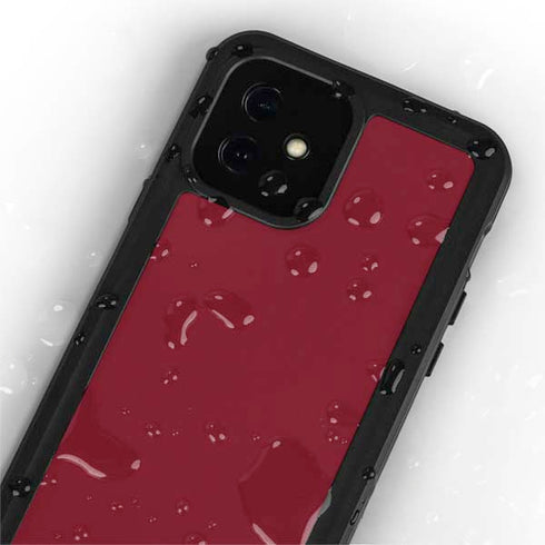 Burgundy Solid iPhone 12 Mini Waterproof Case