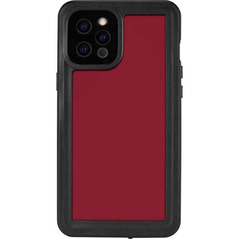 Burgundy Solid iPhone 12 Pro Max Waterproof Case