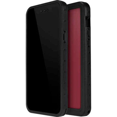 Burgundy Solid iPhone 12 Pro Waterproof Case