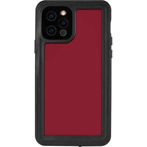 Burgundy Solid iPhone 12 Pro Waterproof Case