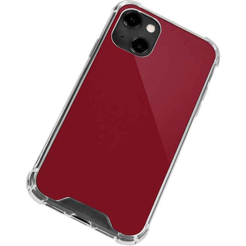 Burgundy Solid iPhone 13 Clear Case