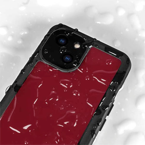 Burgundy Solid iPhone 13 Mini Waterproof Case