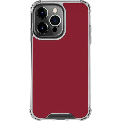 Burgundy Solid iPhone 13 Pro Clear Case