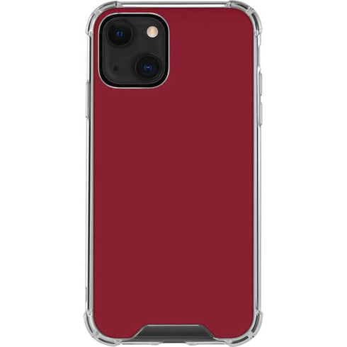 Burgundy Solid iPhone 14 Plus Clear Case