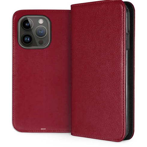 Burgundy Solid iPhone 14 Pro Folio Case