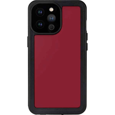 Burgundy Solid iPhone 14 Pro Max Waterproof Case
