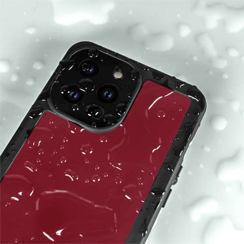 Burgundy Solid iPhone 14 Pro Max Waterproof Case