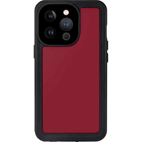 Burgundy Solid iPhone 14 Pro Waterproof Case