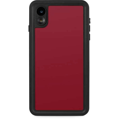 Burgundy Solid iPhone XR Waterproof Case