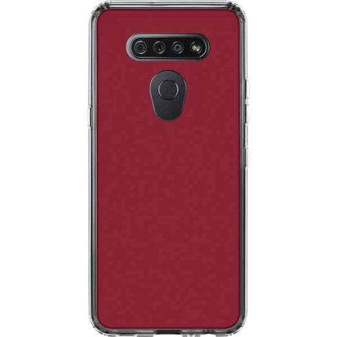 Burgundy LG K51/Q51 Clear Case