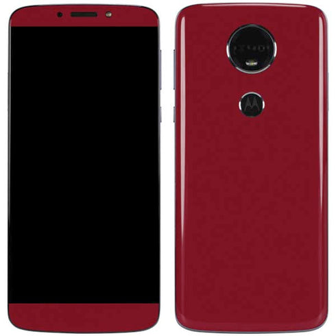 Burgundy Solid Moto E5 Plus Skin