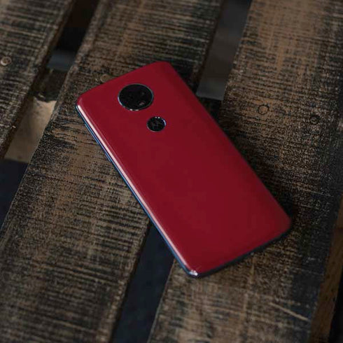 Burgundy Solid Moto E5 Plus Skin