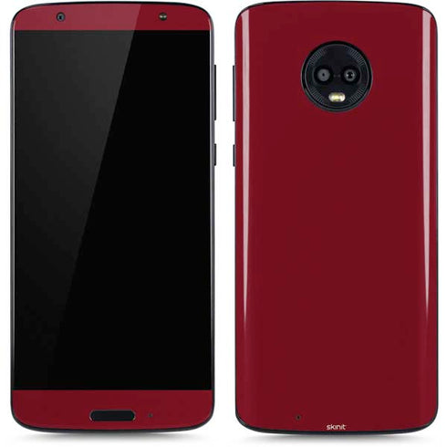 Burgundy Solid Moto G6 Skin