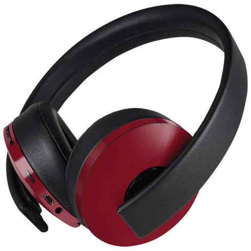 Burgundy Solid PlayStation 4 Gold Wireless Headset Skin