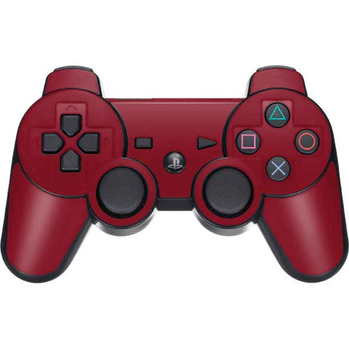 Burgundy Solid PS3 Dual Shock wireless controller Skin