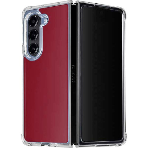 Burgundy Galaxy Z Fold5 5G Clear Case