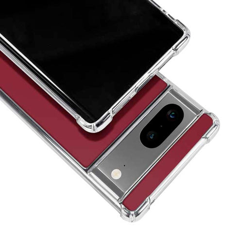 Burgundy Google Pixel 8 Clear Case