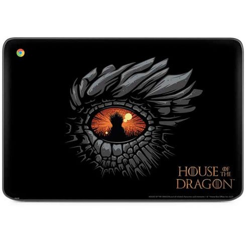 HBO House of the Dragon Burning Dragon HP Chromebook Skin