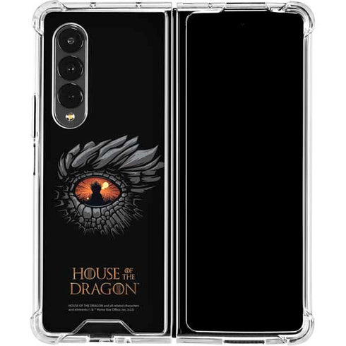 HBO House of the Dragon Burning Dragon Galaxy Z Fold4 5G Clear Case