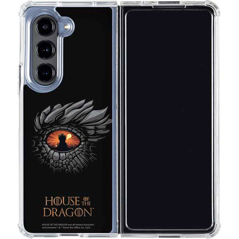 HBO House of the Dragon Burning Dragon Galaxy Z Fold5 5G Clear Case