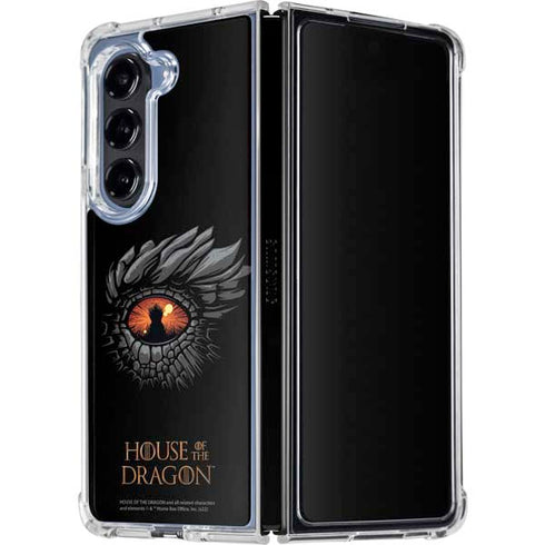 HBO House of the Dragon Burning Dragon Galaxy Z Fold5 5G Clear Case