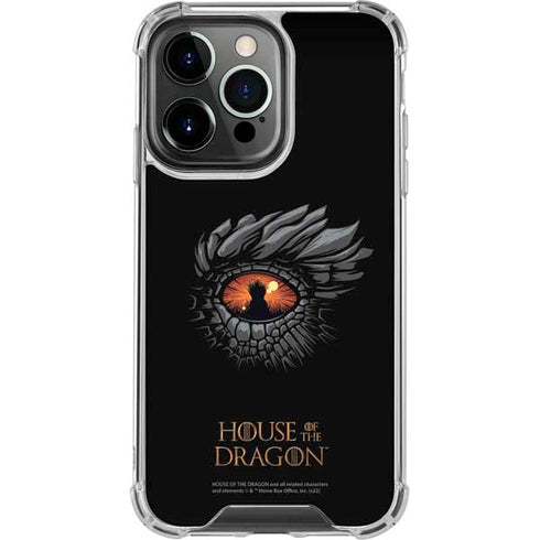 HBO House of the Dragon Burning Dragon iPhone 14 Pro Clear Case