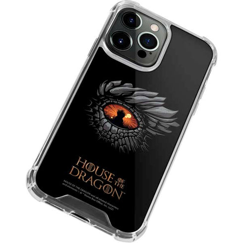 HBO House of the Dragon Burning Dragon iPhone 15 Pro Clear Case